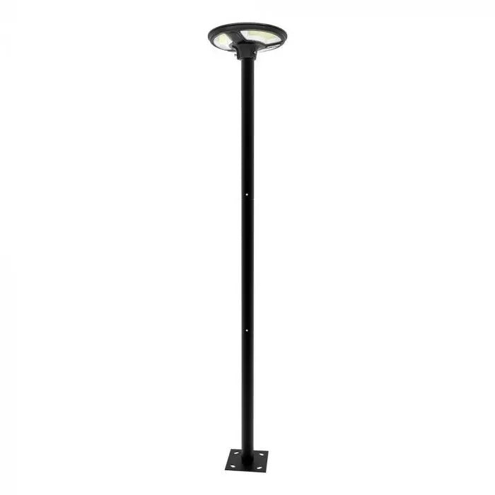 7.5W(1000Lm) LED solārais gaismeklis, apaļš, ar RF sensoru, IP65, V-TAC, LiFePO4 3.2V 32650, 15AH, neitrāli balta gaisma 4000K