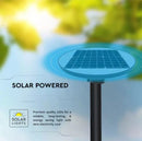 7.5W(1000Lm) LED solārais gaismeklis, apaļš, ar RF sensoru, IP65, V-TAC, LiFePO4 3.2V 32650, 15AH, auksti balta gaisma 6500K