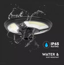 10W(1500Lm) LED päikesevalgusti, ümmargune, RF-anduriga, IP65, V-TAC, LiFePO4 3.2V 32650, 25AH, jaheda valge valgus 6500K