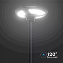 7.5W(1000Lm) LED solārais gaismeklis, apaļš, ar RF sensoru, IP65, V-TAC, LiFePO4 3.2V 32650, 15AH, auksti balta gaisma 6500K