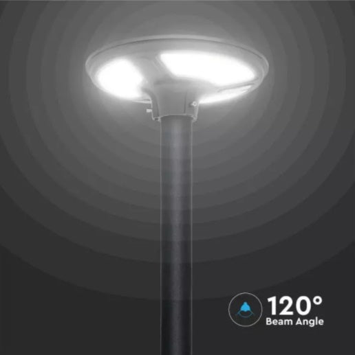 7.5W(1000Lm) LED solar light, round, with RF sensor, IP65, V-TAC, LiFePO4 3.2V 32650, 15AH, cold white light 6500K