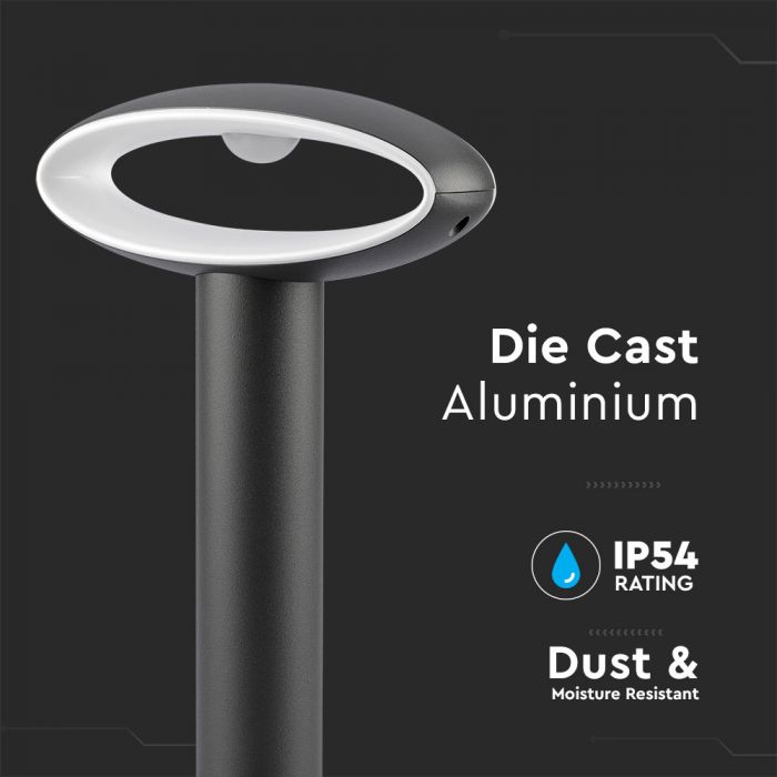 Светодиодный садовый светильник, IP54, V-TAC, темно-серый, нейтральный белый 4000K
