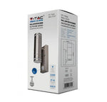 V-TAC Fasādes lampas karkass ar PIR sensoru un 2xGU10 LED spuldzēm (spuldzes nav iekļautas), max 2x35W, IP44