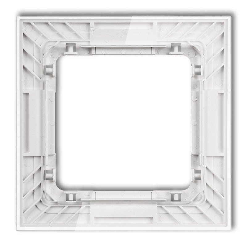 Universāls 1-vietīgs plastmasas rāmis DECO, (rāmis caurspīdīgs; apakšējā daļa: balta)