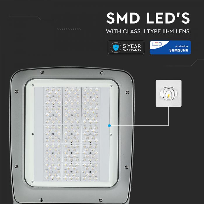 160W(20800Lm) LED street light, V-TAC SAMSUNG, A++, warranty 5 years, IP65, neutral white light 4000K
