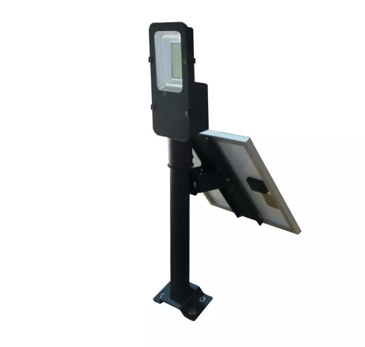 50W(4000Lm) LED solārais ielas gaismeklis ar Li-ion 6.4V/27.5AH bateriju, IP65, V-TAC, neitrāli balta gaisma 4000K