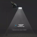 50W (4000Lm) LED Solar Street Light koos Li-ion 6.4V / 27.5AH akuga, IP65, V-TAC, neutraalne valge valgus 4000K