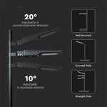 40W (4800Lm) LED tänavavalgusti PIR liikumisanduriga, IP65, V-TAC SAMSUNG, neutraalne valge valgus 4000K