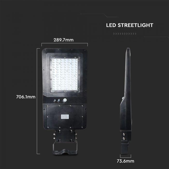 40W (4800Lm) LED tänavavalgusti PIR liikumisanduriga, IP65, V-TAC SAMSUNG, neutraalne valge valgus 4000K