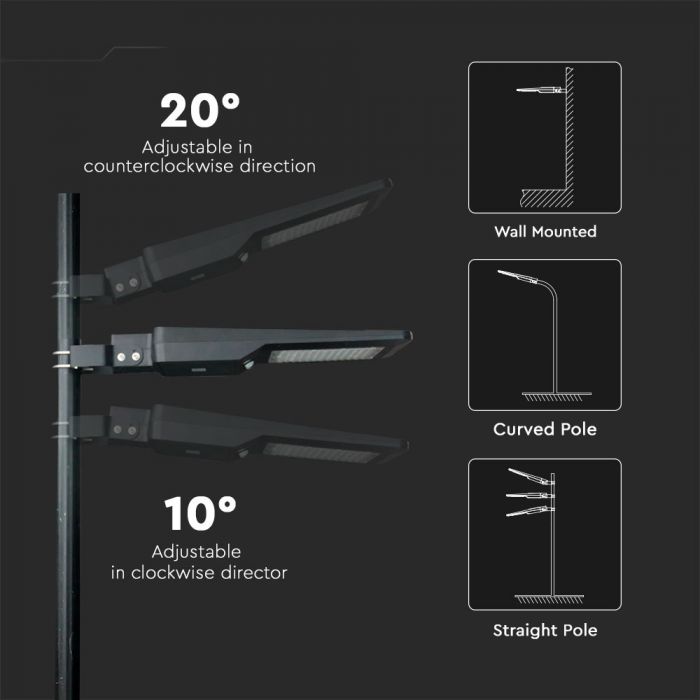 40W(4800Lm) LED ielu laterna ar PIR kustību sensoru, IP65, V-TAC SAMSUNG, auksti balta gaisma 6400K