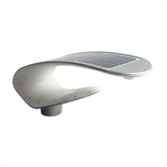 LED 2000Lm päikesepaneeliga aiavalgusti, IP65, hõbedane, 5-aastane garantii, V-TAC, neutraalne valge 4000K