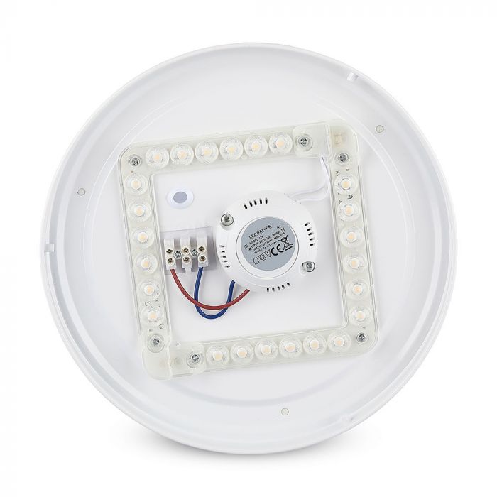 24W(1700Lm) LED plafons, IP20, apaļš, V-TAC, auksti balta gaisma 6500K