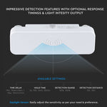 LED 200W Microwave motion sensor, IP65, Max 200W, 180°/360°, white, V-TAC