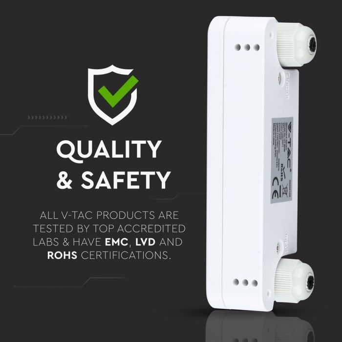 LED 200W Microwave motion sensor, IP65, Max 200W, 180°/360°, white, V-TAC