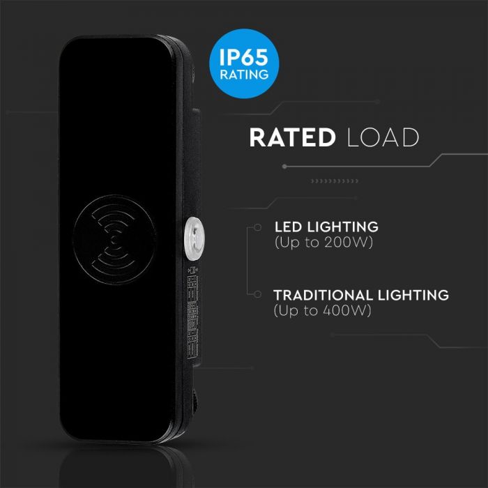LED 200W Microwave motion sensor, IP65, black (up to 200W) V-TAC