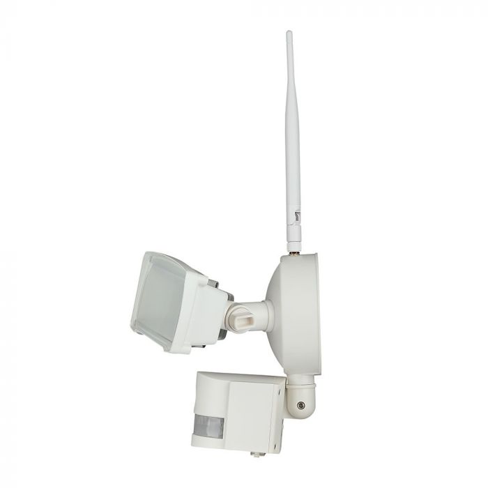 18W(600Lm) LED Wi-Fi Spotlight with surveillance camera, motion sensor, V-TAC, white body, cold white light 6000K