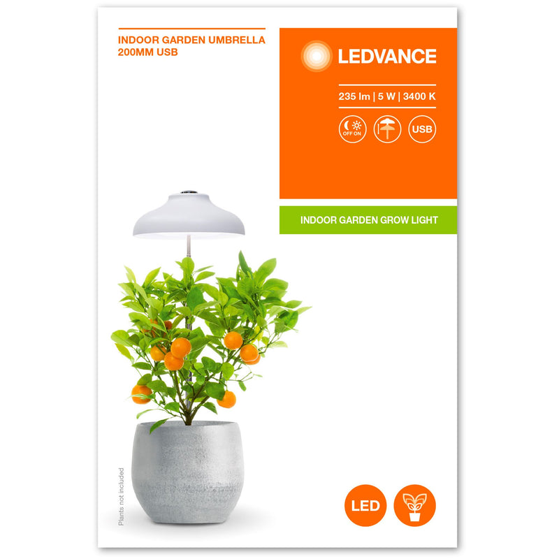 5W(235Lm) LEDVANCE LED taimevalgusti, IP20, valge, soe valge valgus 3400K