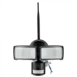 18W(600Lm) LED Wi-Fi прожектор с камерой наблюдения, V-TAC, с датчиком движения и освещенности, черный корпус, холодный белый свет 6000K