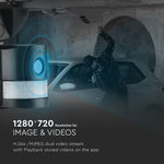 18W(600Lm) LED Wi-Fi прожектор с камерой наблюдения, V-TAC, с датчиком движения и освещенности, черный корпус, холодный белый свет 6000K