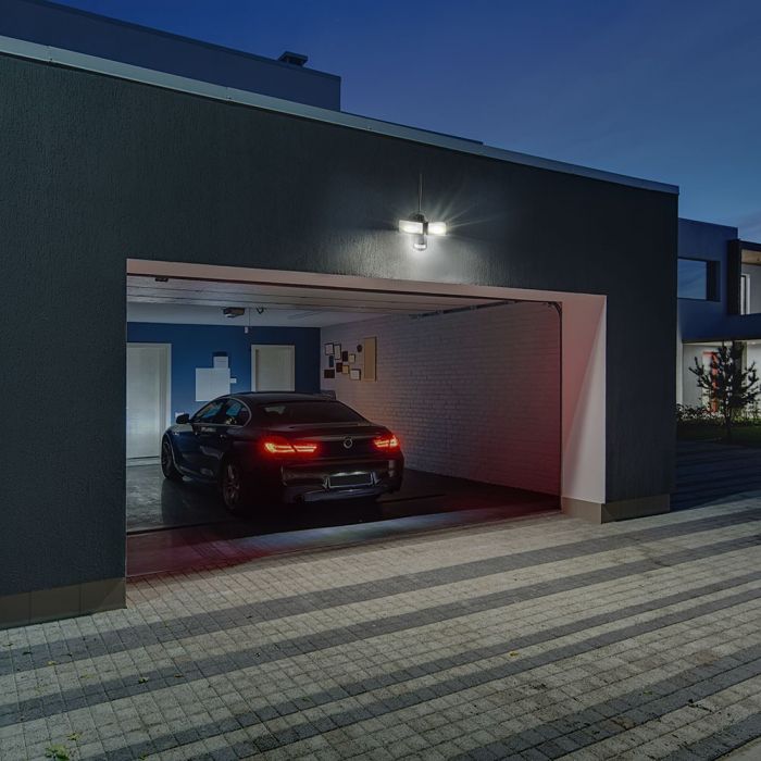 18W(600Lm) LED Wi-Fi прожектор с камерой наблюдения, V-TAC, с датчиком движения и освещенности, черный корпус, холодный белый свет 6000K