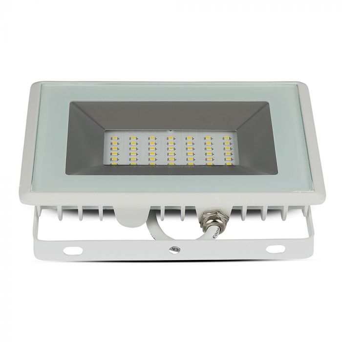 30W(2400Lm) LED Spotlight, SMD, E-series, V-TAC, white body, warm white light 3000K