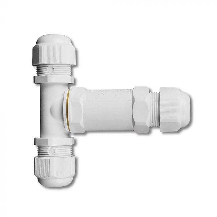 Hermetisk kontakt, vit, 8-12mm, 450V, IP68, V-TAC