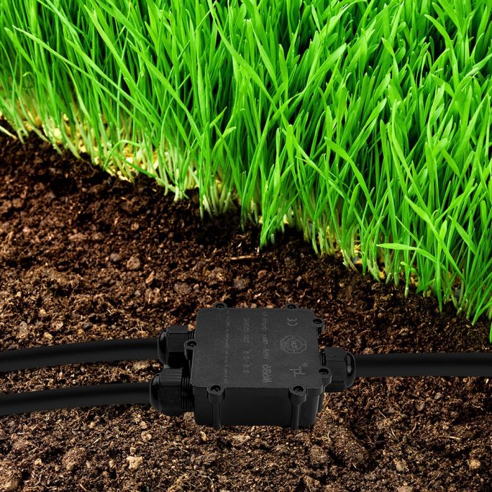 Hermetic connection, black, 8-12mm, 450V, IP68, V-TAC