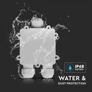 Hermētisks savienojums, balts, 8-12mm, 450V, IP68, V-TAC