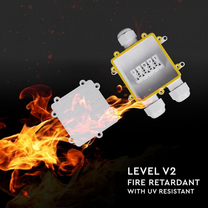 Hermētisks savienojums, balts, 8-12mm, 450V, IP68, V-TAC