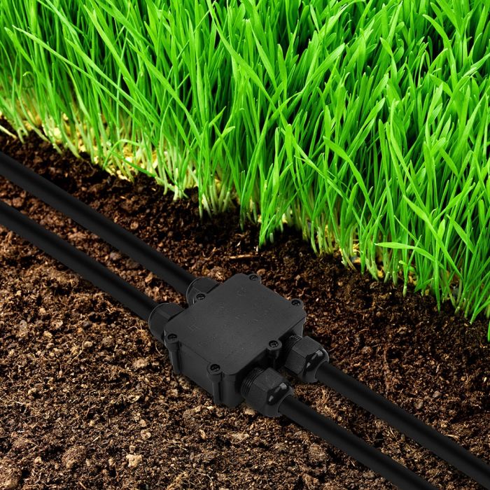 Hermetic connection, black, 8-12mm, 450V, IP68, V-TAC