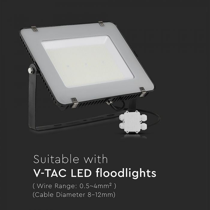 Hermetic connection, white, 8-12mm, 450V, IP68, V-TAC