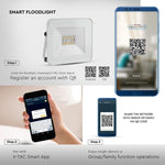 20W (1400Lm) LED SMART Spotlight koos WIFI, BLUETOOTH, RGB+WWW+W+DW, V-TAC, valge korpusega