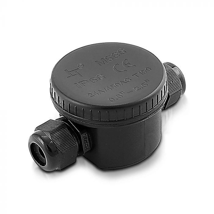 Hermētisks savienojums, melns, 5-9mm, IP68, V-TAC