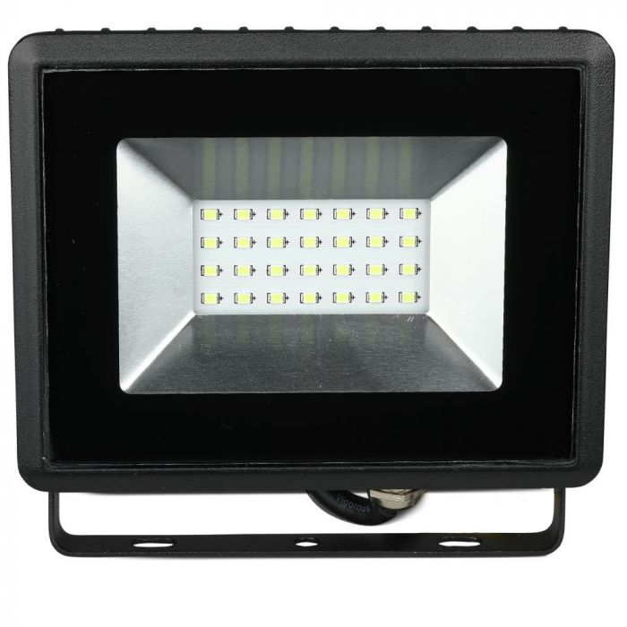 20W LED Spotlight, V-TAC, IP65, E-serien, svart hölje, grönt ljus