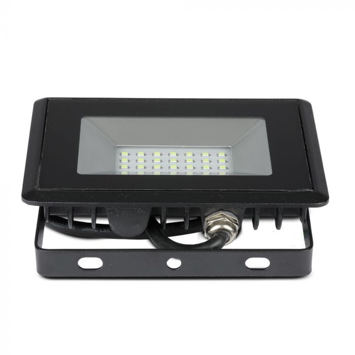 20W LED Spotlight, V-TAC, IP65, E-serien, svart hölje, grönt ljus