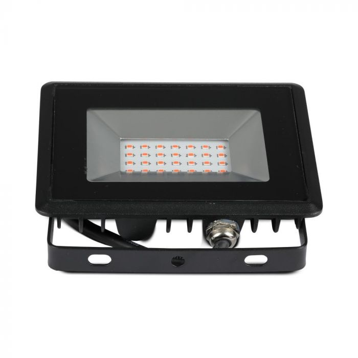 20W LED-strålkastare, V-TAC, IP65, E-serien, svart hölje, rött ljus