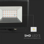 20W LED-strålkastare, V-TAC, IP65, E-serien, svart hölje, rött ljus