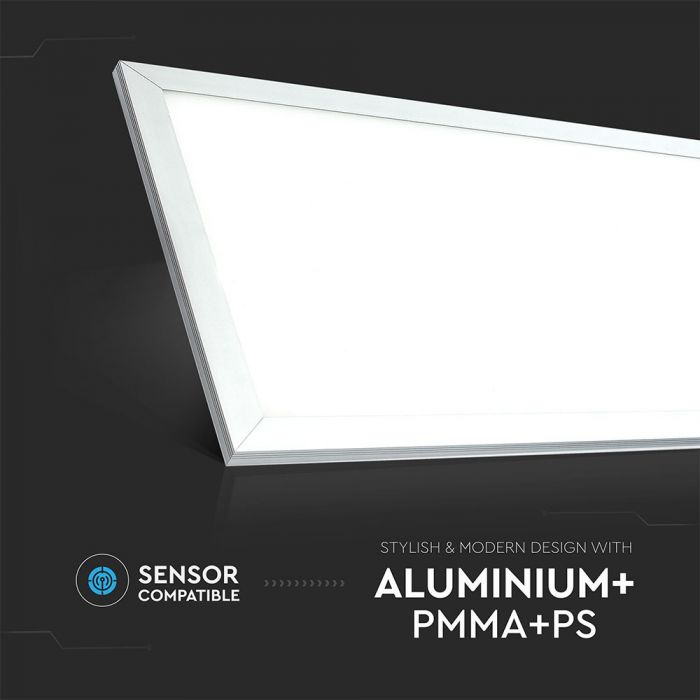 45W(3600Lm) LED Panelis 1200x300mm, V-TAC, auksti balta gaisma 6400K, komplektā ar barošanās bloku