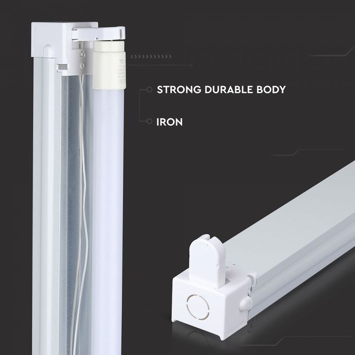 600mm LED T8 fluorescent lamp mounting fixture for 1 bulb, V-TAC