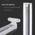 1500mm LED T8 luminofoorlampide raam/kinnitus 2 lambile, V-TAC