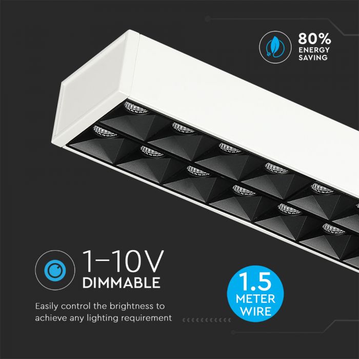60W(6600Lm) LED Linjär armatur, pendel, V-TAC SAMSUNG, garanti 5 år, neutralvit 4000K