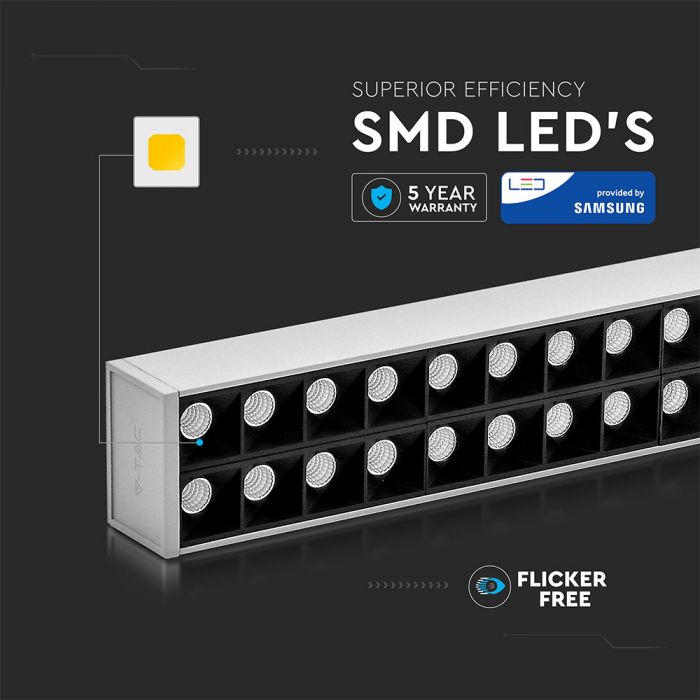 60W(6600Lm) LED lineaarne valgusti, rippvalgusti, V-TAC SAMSUNG, garantii 5 aastat, neutraalne valge 4000K