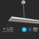 60W(6600Lm) LED Linjär armatur, pendel, V-TAC SAMSUNG, garanti 5 år, neutralvit 4000K