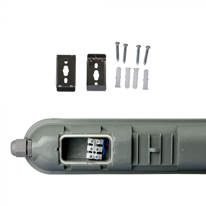 48W(3850Lm) 150cm LED linjär armatur, IP65 vattentät, V-TAC, utan stickpropp (kabelanslutning), kallvitt ljus 6000K