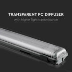 IP65 raam, 2x22W(4000Lm) 150cm T8 LED-lambid, V-TAC Nano, neutraalne valge valgus 4000K