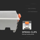 10Вт(700Лм) 16см светодиодный встраиваемый светильник, IP20, V-TAC, без вилки (подключение кабеля), теплый белый свет 3000K