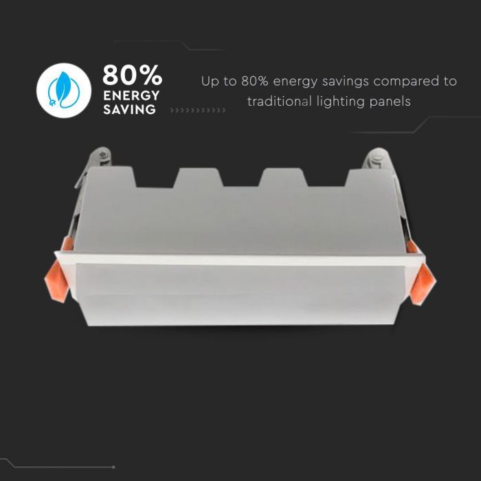 10W(700Lm) 16cm LED süvistatav valgusti, IP20, V-TAC, ilma pistikuta (kaabliühendus), jaheda valge valgus 6000K