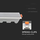 20W(1400Lm) 29см светодиодный встраиваемый светильник, IP20, V-TAC, без вилки (подключение кабеля), холодный белый свет 6400K