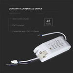 45W Barošanas bloks LED panelim, dimmējams (strādā ar gaismas spilgtuma regulatoru), IP20, V-TAC