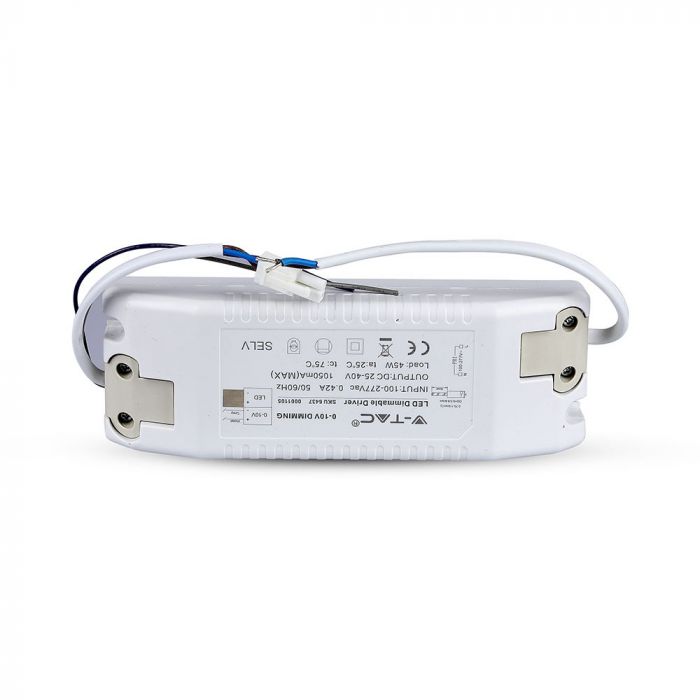 45W Barošanas bloks LED panelim, dimmējams (strādā ar gaismas spilgtuma regulatoru), IP20, V-TAC